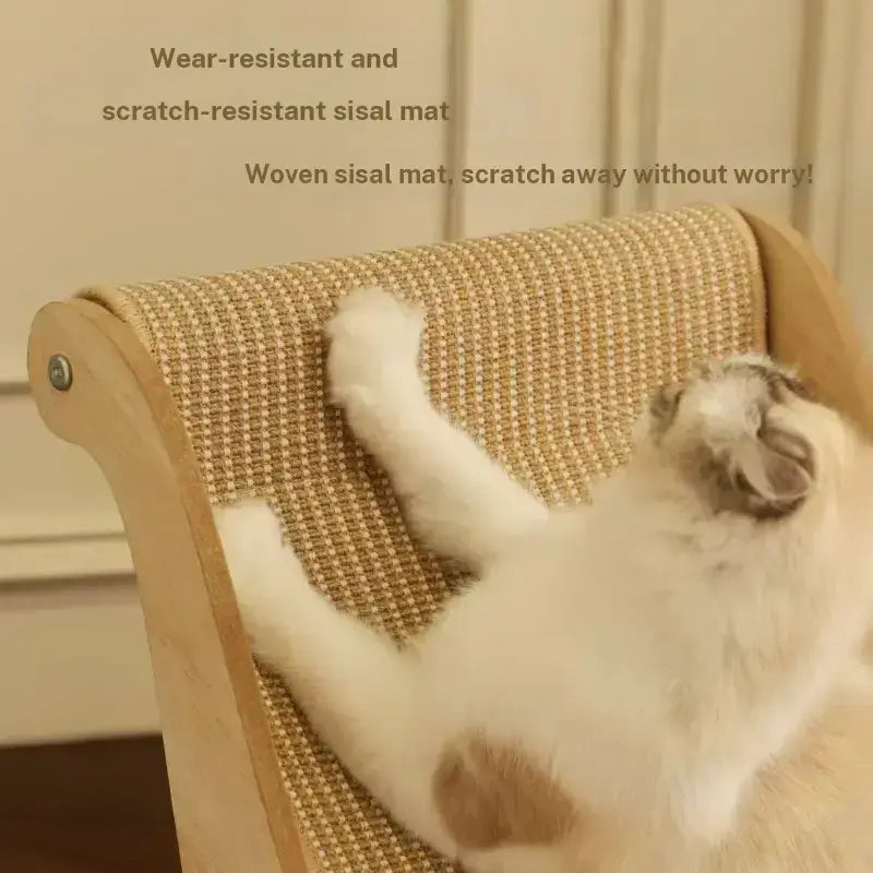 Multi-Functional Cat Scratching Board Rocker Bed, Natural Sisal Scratcher, Natural Jute Material for Scratching and Relaxing, Indoor/Outdoor Pet Furniture Durable Cat Scratching Post, Pet Toy & Bed, Self-Cleaning Kitty Lounge Chair, Ideal Gift for Cats
