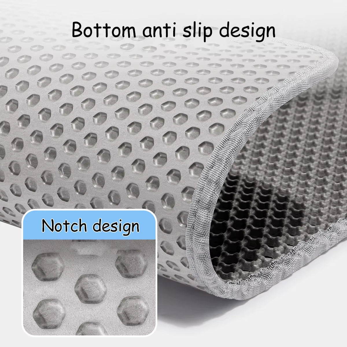 60CMX90CM Cat Litter Mat Waterproof Double Layer Pet Litter Box Mat Pet Toilet Cat Mat Nonslip Sand Cat Washable Mat Pet Clean