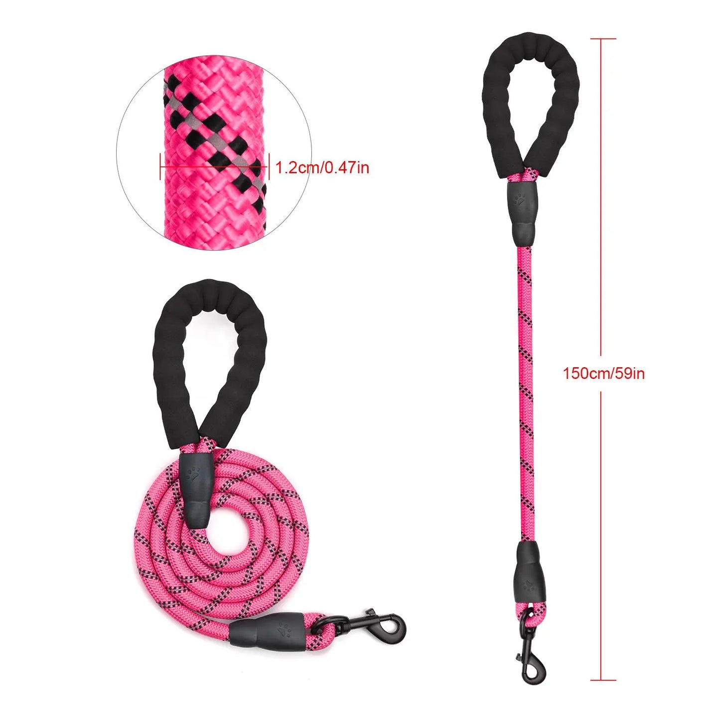 No-Pull Dog Harness and Leash Set (2 Pcs/Set), Leash Included, Reflective Adjustable Harness with Chest Strap and Handle, Escape-Proof Soft-Padded Pet Vest for Small to Large Dogs #GLOBAL PICKS