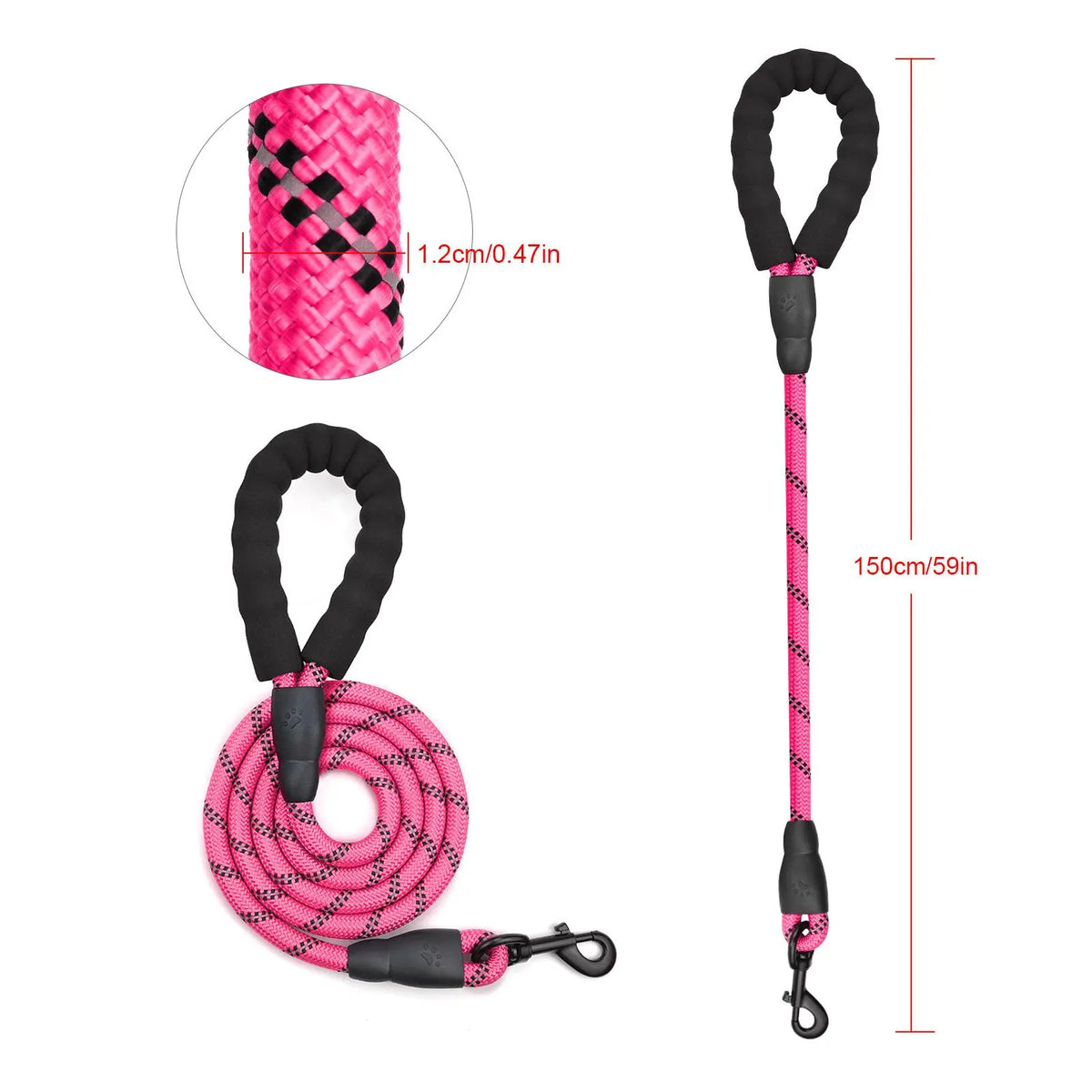No-Pull Dog Harness and Leash Set (2 Pcs/Set), Leash Included, Reflective Adjustable Harness with Chest Strap and Handle, Escape-Proof Soft-Padded Pet Vest for Small to Large Dogs #GLOBAL PICKS