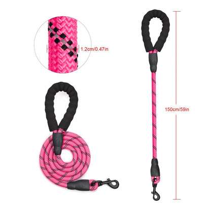 No-Pull Dog Harness and Leash Set (2 Pcs/Set), Leash Included, Reflective Adjustable Harness with Chest Strap and Handle, Escape-Proof Soft-Padded Pet Vest for Small to Large Dogs #GLOBAL PICKS