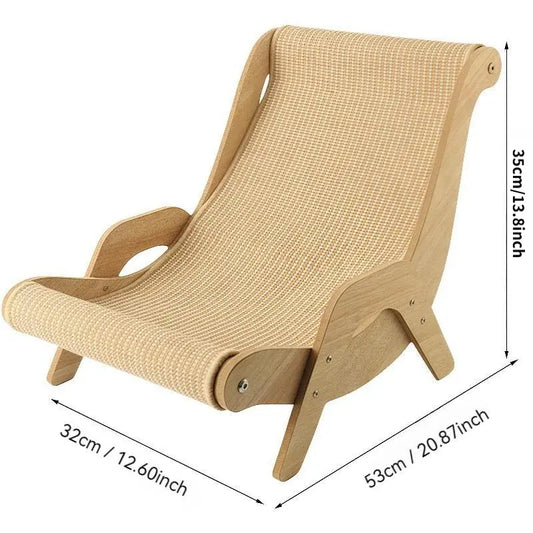Multi-Functional Cat Scratching Board Rocker Bed, Natural Sisal Scratcher, Natural Jute Material for Scratching and Relaxing, Indoor/Outdoor Pet Furniture Durable Cat Scratching Post, Pet Toy & Bed, Self-Cleaning Kitty Lounge Chair, Ideal Gift for Cats