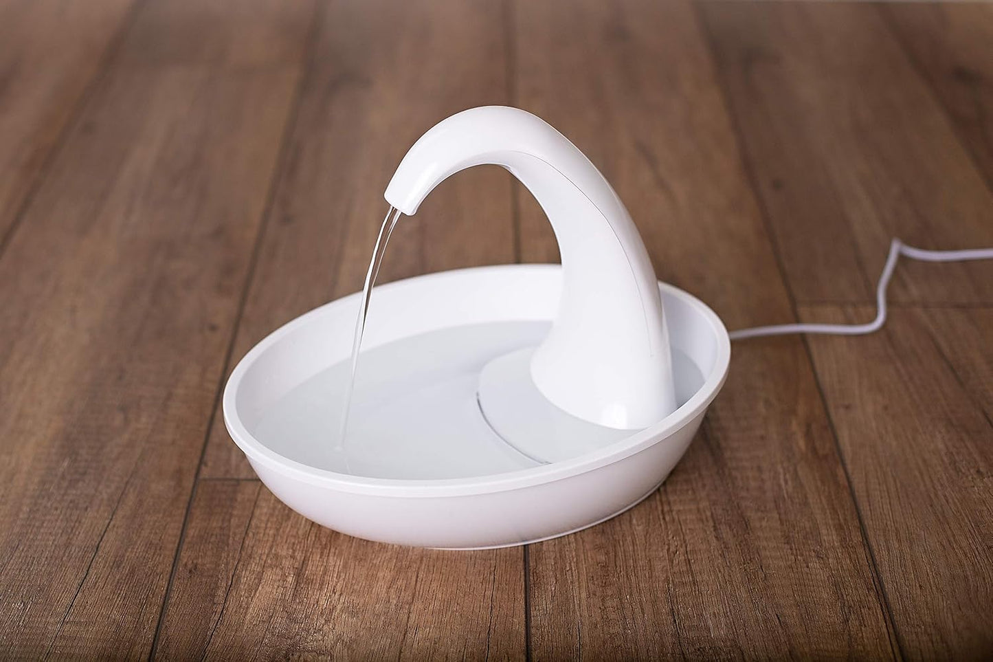 Swan Pet Drinking Fountain for Cats and Dogs - 80Oz Capacity, Great for Multiple Pets – Great for Pets Who Love the Faucet - Bubbler and Bowl Dispenser Design Keeps Water Moving