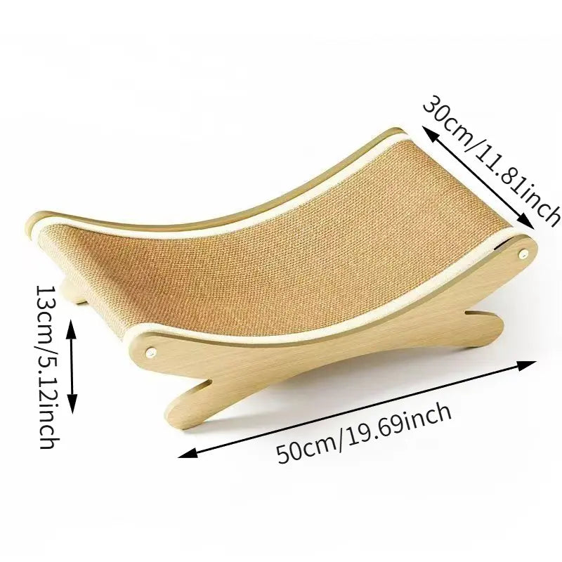 Multi-Functional Cat Scratching Board Rocker Bed, Natural Sisal Scratcher, Natural Jute Material for Scratching and Relaxing, Indoor/Outdoor Pet Furniture Durable Cat Scratching Post, Pet Toy & Bed, Self-Cleaning Kitty Lounge Chair, Ideal Gift for Cats