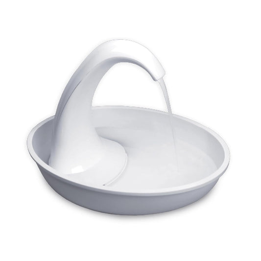 Swan Pet Drinking Fountain for Cats and Dogs - 80Oz Capacity, Great for Multiple Pets – Great for Pets Who Love the Faucet - Bubbler and Bowl Dispenser Design Keeps Water Moving