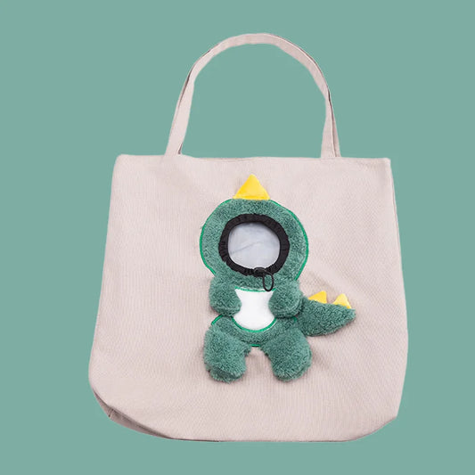 Pet Shoulder Carrying Bag, Cute Bee-Shaped Pet Canvas Shoulder Bag Cat Carrier, Portable Cats Small Pet Canvas Tote Chest Bag