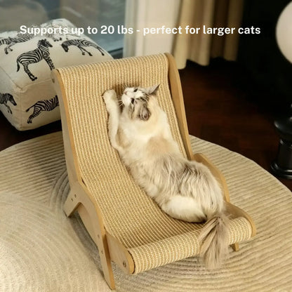 Multi-Functional Cat Scratching Board Rocker Bed, Natural Sisal Scratcher, Natural Jute Material for Scratching and Relaxing, Indoor/Outdoor Pet Furniture Durable Cat Scratching Post, Pet Toy & Bed, Self-Cleaning Kitty Lounge Chair, Ideal Gift for Cats